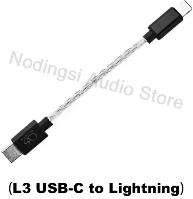 SHANLING L3 Neotech 순수 실버 오디오 케이블 Type-C/Lightning to Type-C DAC iOS Android UA1S/UA2/UA3/, 02 L3(TC-LT)