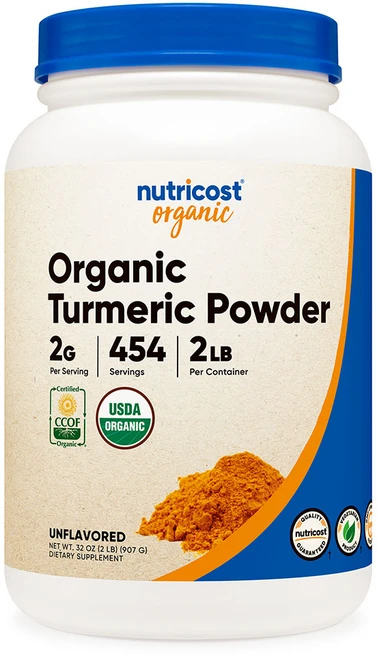 뉴트리코스트 오가닉 강황 터메릭 파우더 2lb 무맛, 907.185g, 1개, 단품 - 쿠팡