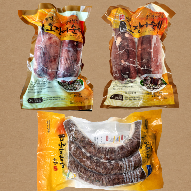 속초 설악 오징어순대 아바이순대 1BOX 업소용 대용량 HACCP, 아바이순대 1kg X 10봉, 1개
