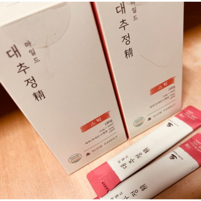 슬로패밀리 국내산 대추 엑기스 액기스 즙 추출액 대추정 마일드 스틱, 15개, 12g