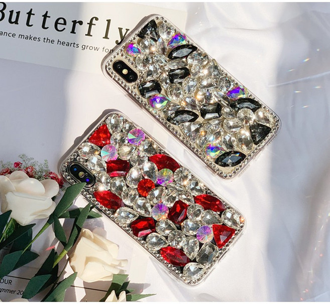 시안샵 갤럭시 아이폰 큐빅 미러 보석 데코덴 포인트 휴대폰 케이스