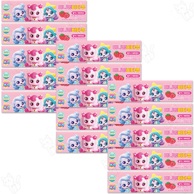 캐치티니핑 비타쮸 딸기맛, 15개, 28g