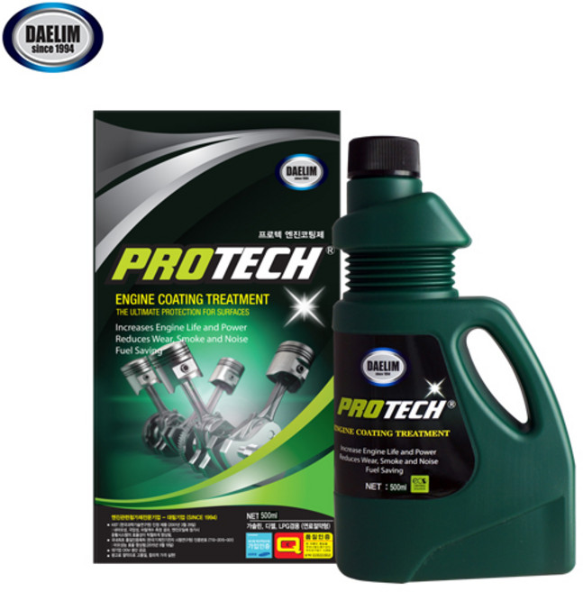대림기업 프로텍 엔진코팅제 500ml X 2개세트 가솔린 디젤 승용차용 엔진오일첨가제