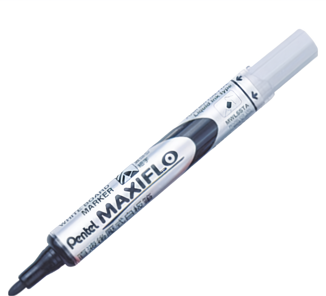 Pentel飛龍 MWL5S 細字直液後壓式白板筆, 黑色, 1個裝