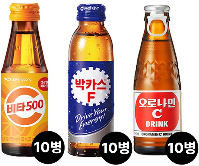 [백성] 자양강장제 박카스 비타500 오로나민C 최신제조 안전포장, 30개, 120ml