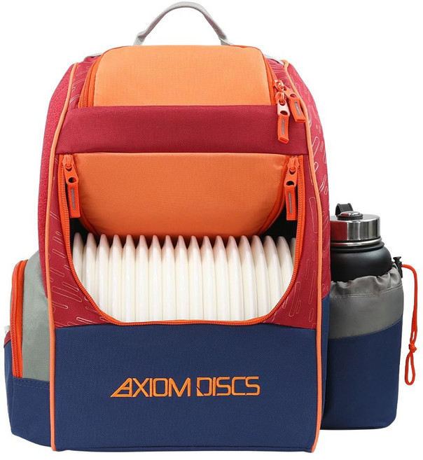 액시엄 디스크 셔틀 골프 백팩 가방(스타일과 색상 선택), 9 Orange/Ruby, With Side Panel