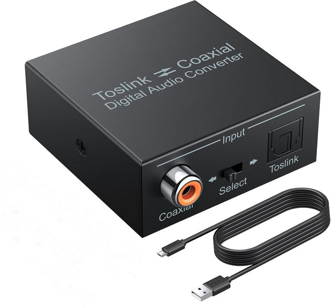 Toslink 轉 Coaxial 數位音訊轉換器, 1個, 50-510