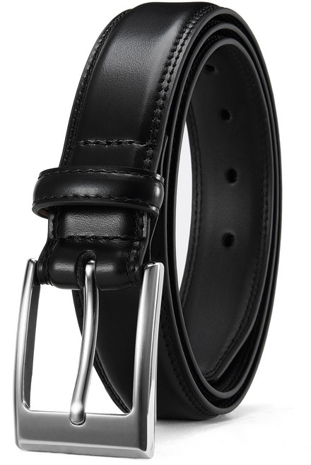 CHAOREN 남성 가죽 벨트-남자 허리띠 청바지 벨트 핀 버클 정장 캐주얼 데일리 룩에 완벽한 선택! 선물 세트