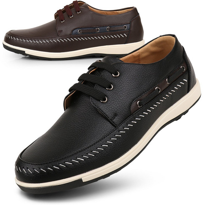 보이센스 발편한 경량 소가죽 남자 보트슈즈 남성스니커즈 단화 신발 캐주얼 신발