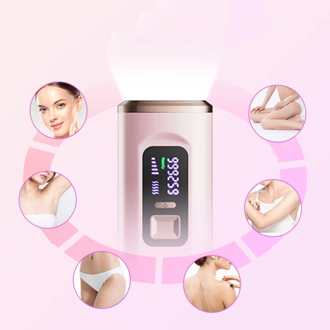 IPL 가정용 레이저 제모기 여성 Y존 셀프 왁싱 인중 다리 겨드랑이 털 모근 제거 기 바디 트리머, A. 핑크