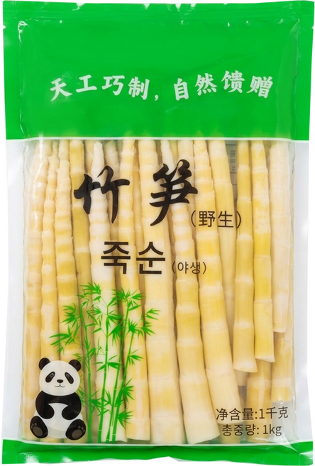 푸단테 유기농 죽순 뾰족 야생 삶은 죽순 홀 햇죽순, 1개, 1kg