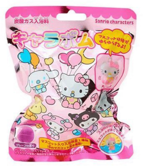 Sanrio characters 角色浴球 葡萄香味, 1個, 75g