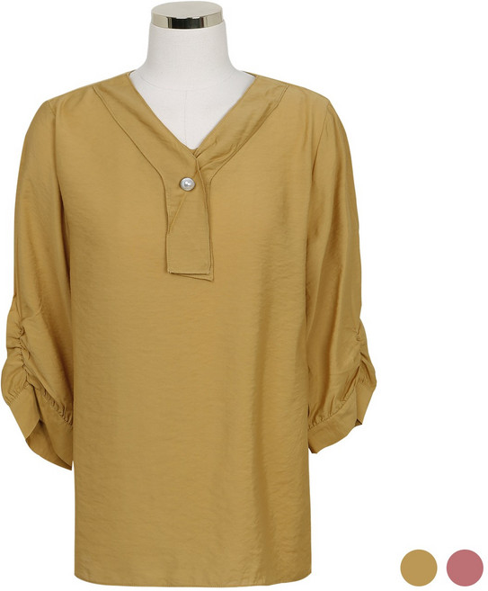 [클라비스]변형 타이 블라우스(CVBWA3811M)