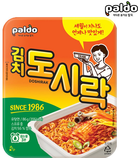 팔도 김치 도시락 86g, 3개