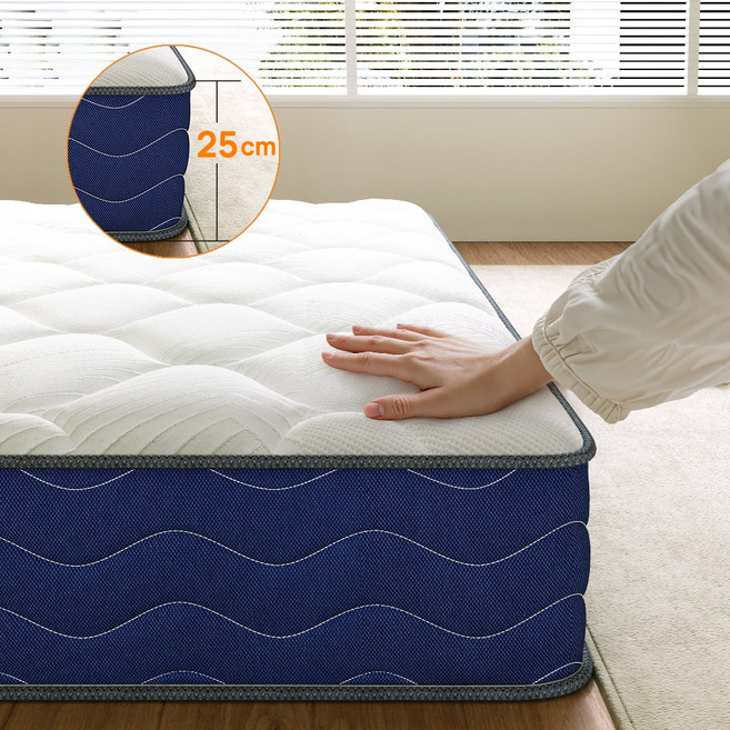 TXO 매트리스 프리미엄 고두께 고밀도 독립스프링 매트리스, 중간 단단함, 25cm