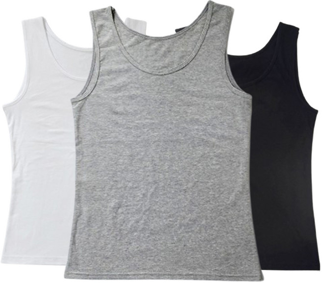 국내산 고급 면스판 민소매런닝 3매입