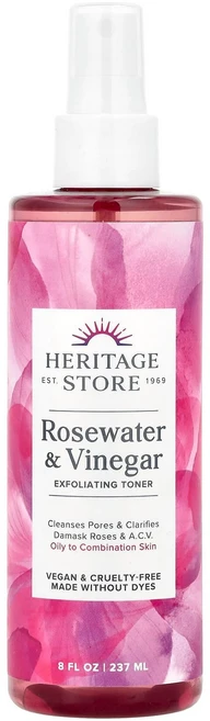 헤리티지 스토어 로즈워터 & 비니거 각질 제거 토너 237ml (8 fl oz) HRP-50481 - 쿠팡