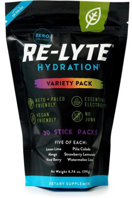 REDMOND Re-Lyte Hydration Electrolyte Powder Mix Variety Pack 30 Stick Packs, 0.22 Ounce (Pack of 30)