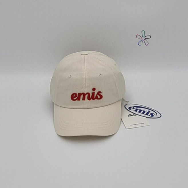 [국내 매장판] 이미스 아플리케 볼캡 크림 + 카라비너