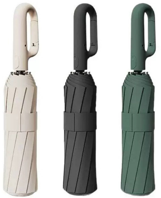 티메이 1+1 디자인특허등록 카라비너 3단 자동 접이식 우산