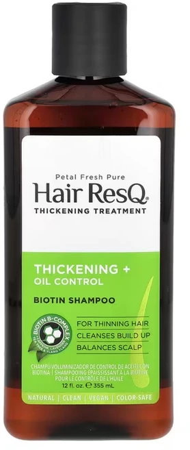 비오틴 모발 강화 샴푸 오일 컨트롤 Hair ResQ 355ml Petal Fresh [미국산] - 쿠팡