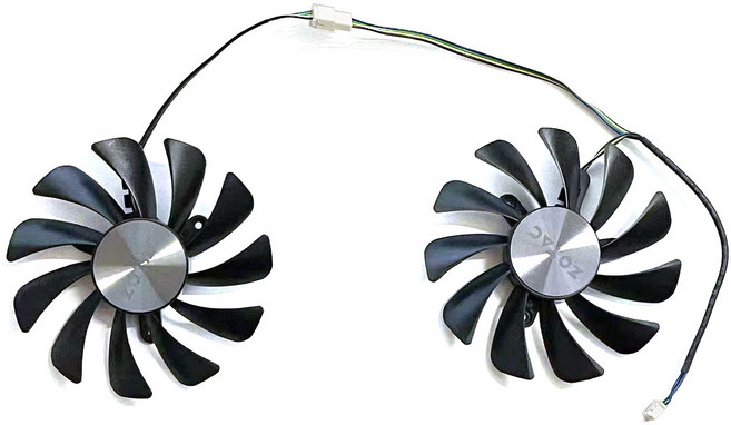 Zotac GeForce GTX 1070Ti 1080 Ti GTX1070 GTX1080Ti Edition 그래픽 카드 냉각 팬용 95mm 쿨러 팬 교체, [01] LOGO, 1개