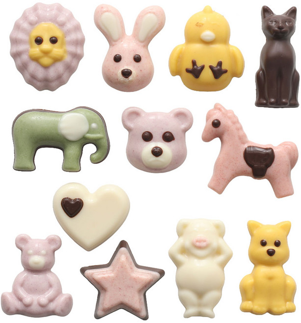 엠케이크 메이드초콜릿 동물 초콜릿 만들기 세트, 240g, 1세트, 메이드초콜릿 동물초콜릿 만들기세트