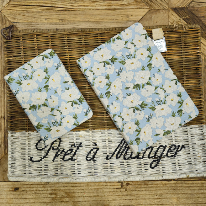 스페셜라이프 양장 노트 예쁜 꽃무늬 유선 일기장, 블루 릴리