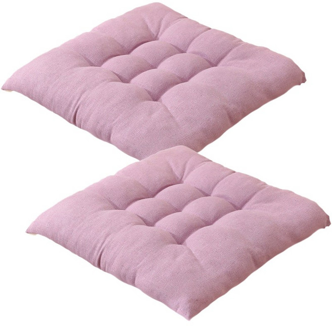 레디박스 러블리 두툼 푹신한 코튼 린넨 쿠션 방석 사각 2개입