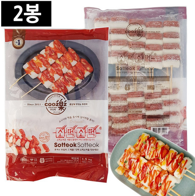 휴게소 소떡소떡(150gx10개입), 1.5kg, 2개