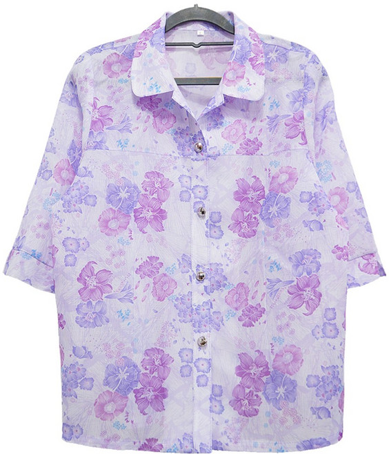 형제상회 할머니블라우스 저고리 인조모시 셔츠남방 7부 할머니옷 국산 0022SS02