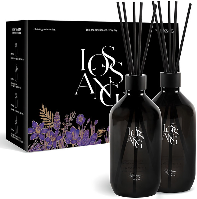 로쌩 프리미엄 대용량 디퓨저 선물세트, 호텔우드, 2개