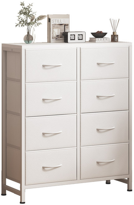 소웰홈 패브릭 4단8문 옷 수납장, 8단, 화이트