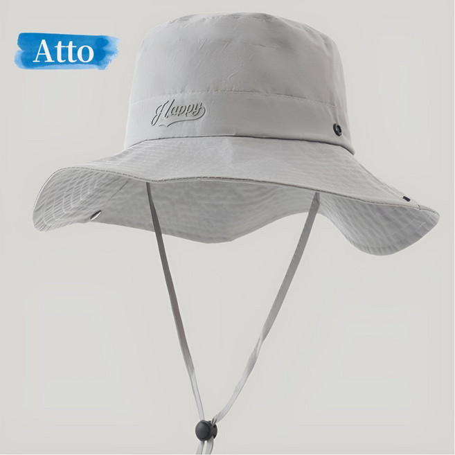 아토 벙거지 대두 자외선차단 등산 낚시 캠핑 아웃도어 모자 와이드 버킷햇 UV차단 햇빛삭제 빅사이즈, 그레이