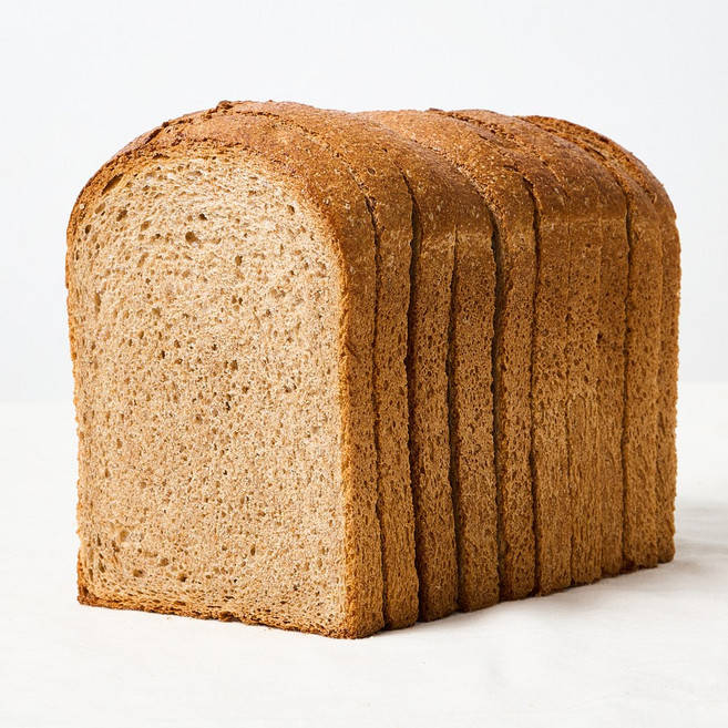 국내산 생효모 발효 100% 통밀 식빵 저당 통밀식빵 백프로 통밀, 670g, 2개