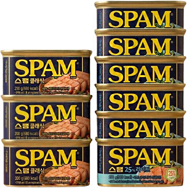 스팸 클래식 200g + 스팸 25%라이트 200g, 9개