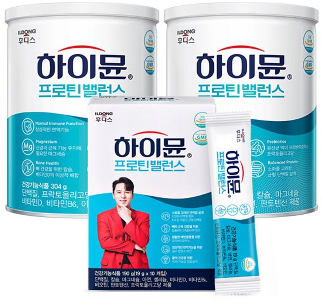 일동후디스 하이뮨 프로틴 밸런스 캔 304g 2개 + 스틱 19g x 10p, 1세트, 798g