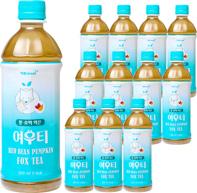 티트리트 여우티 호박팥차, 500ml, 12개