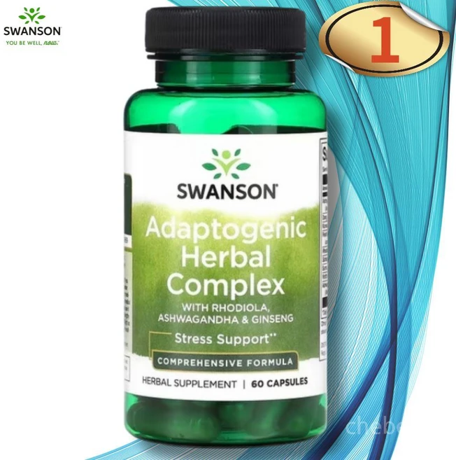 스완슨 아답토젠 홍경천 아슈와간다 인삼 60캡슐 1병 아슈아간다 아쉬아간다, 1개, 60정 - 쿠팡