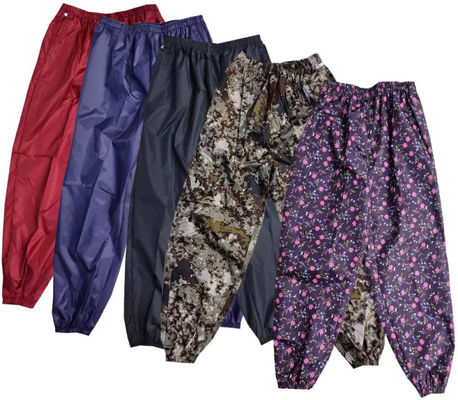 1+1 제이케이 꽃무늬 몸빼 작업 사계절 방수바지 밴딩 바지