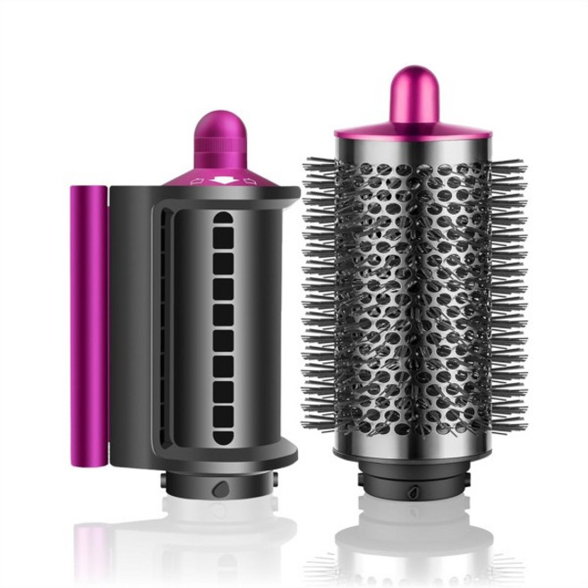 [호한] A50Z 대형 라운드 볼륨 브러시 및 비행 방지 플라이어웨이 스무딩 어태치먼트 다이슨 에어랩 로즈, Rose Red, 1개