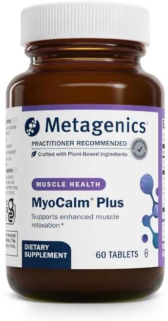 Metagenics MyoCalm Plus - 패션플라워 발레리안 뿌리 마그네슘 칼슘 함유 베지테리언 20회분 60정, 60 카운트(1팩), 레몬 - 쿠팡