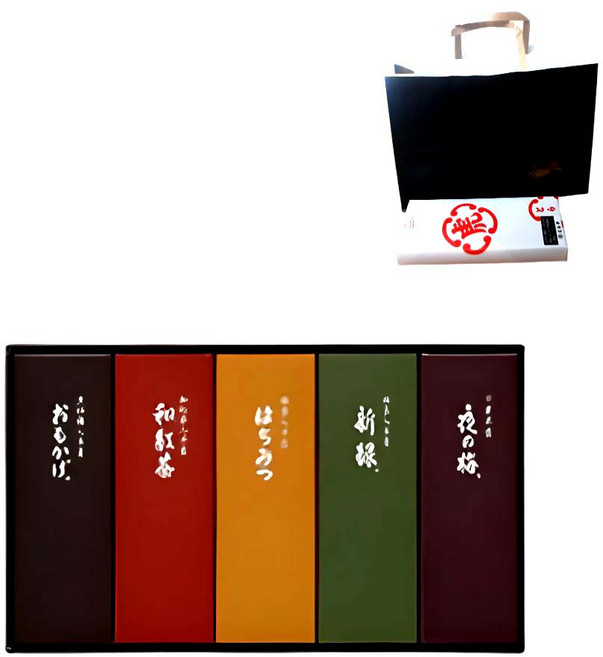 일본 토라야 미니 양갱 세트 5개입 일본 백화점 (선물포장 쇼핑백), 1개, 307g