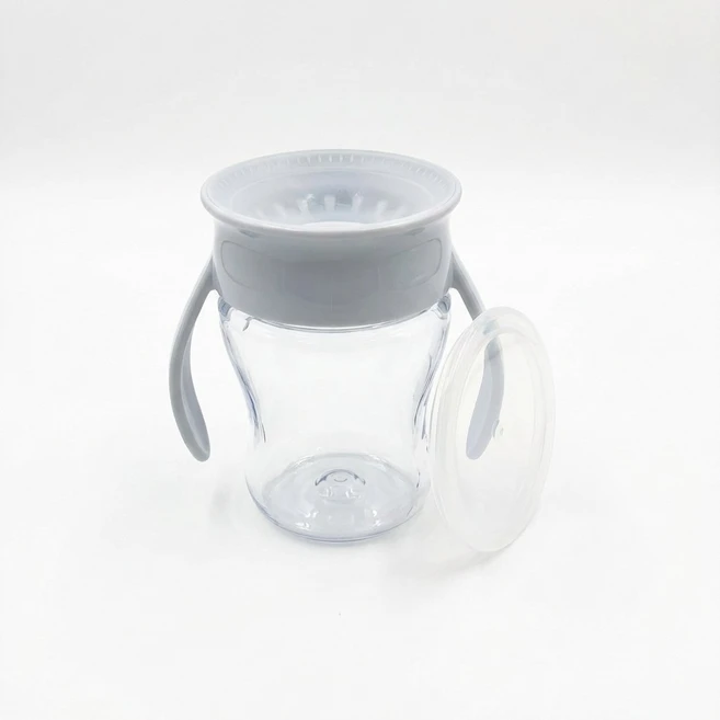 와우컵 베이비 트라이탄 스파우트컵 뚜껑포함, 파스텔그린, 1개, 207ml - 쿠팡