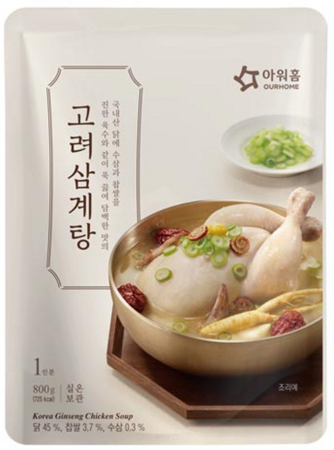 아워홈 고려삼계탕, 800g, 3개
