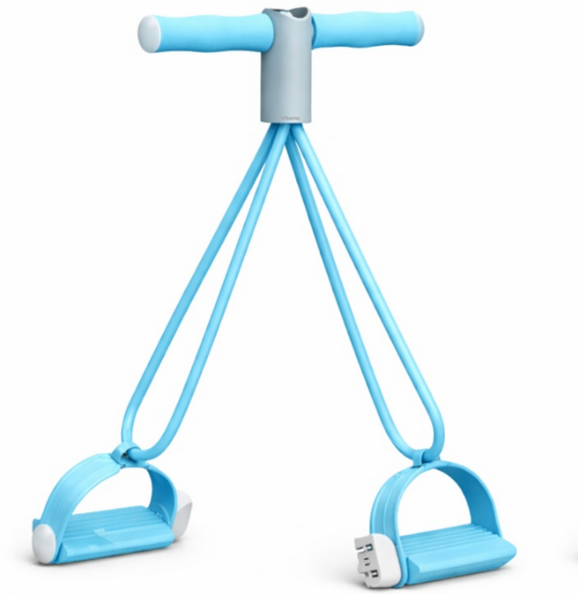 비테모 고탄력 4선 튜빙밴드 좌우 분리 결합형 홈트레이닝, 블루, 1개