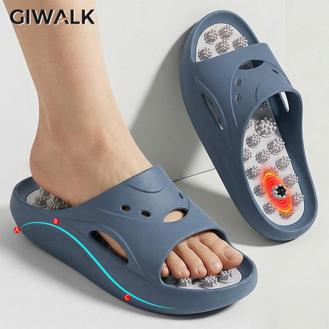 Giwalk 붓기 지압슬리퍼 자석 다이어트 자세균형 슬리퍼