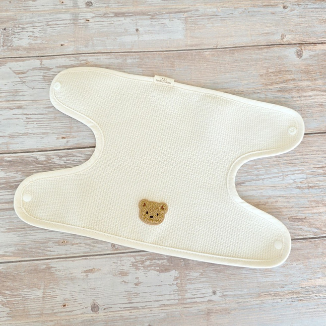 코코아돌 거즈 아기띠 앞보기 침받이 에르고 포그내 베이비뵨 호환, 초코곰, 1개