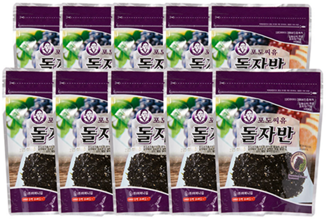 [광천어머니김 본사 발송] 포도씨유 돌자반, 10개
