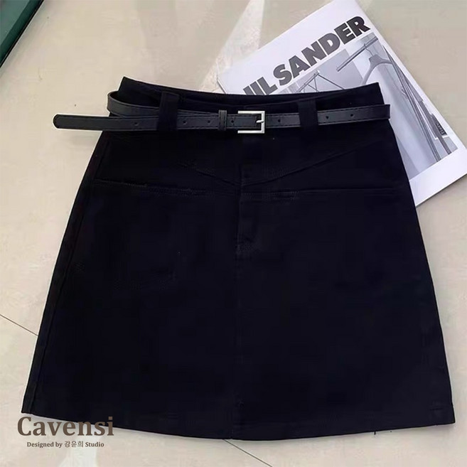 【Cavensi】 短裙 大尺碼裙子 半身裙 性感包臀裙 復古工裝彈力A25